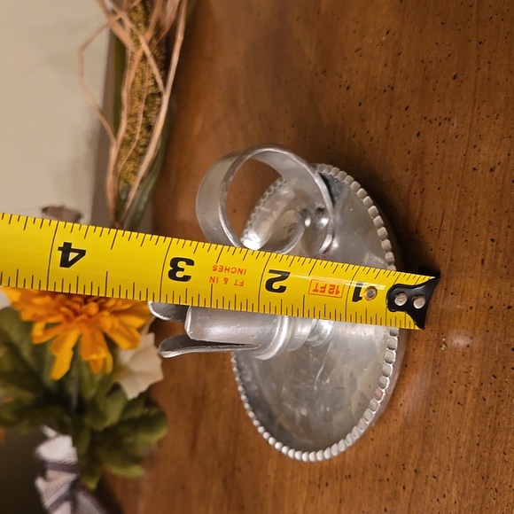 Vintage Trade Continental Hammered Aluminum Candlestick Candle Holders - Picture 7 of 8